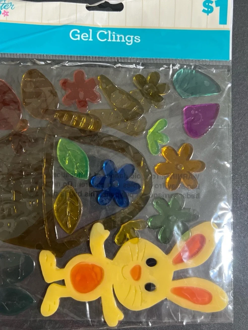 Happy Easter Window Clings - Bunny & Colorful Eggs